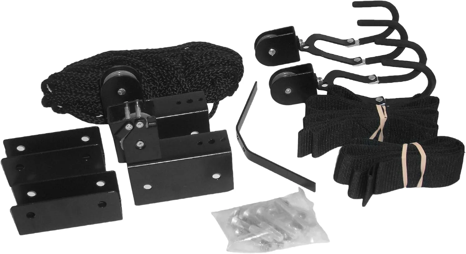 attwood 11953-4 All-In-One Hoist System for Kayaks, Canoes and Bikes, Black Finish