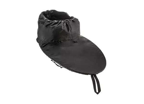 attwood 11776-5 Kayak Nylon Spray Skirt with Mesh Storage Bag, Black