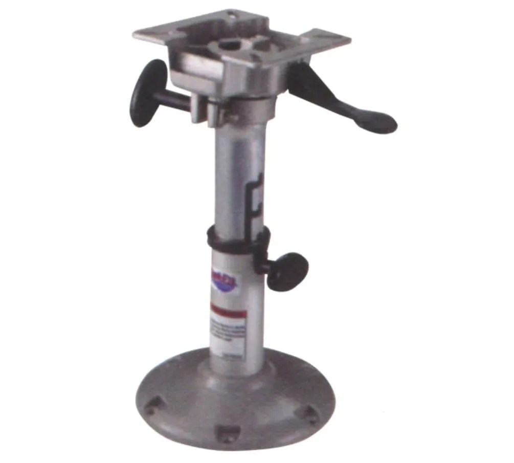 Attwood 2385405 LakeSport 238 Seat Pedestal with Seat Mount, Adjustable 12.5-15.5" J-Slot