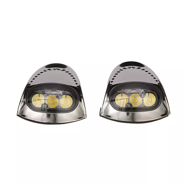 Attwood LED Docking Lights - Stainless Steel - White LED - Pair