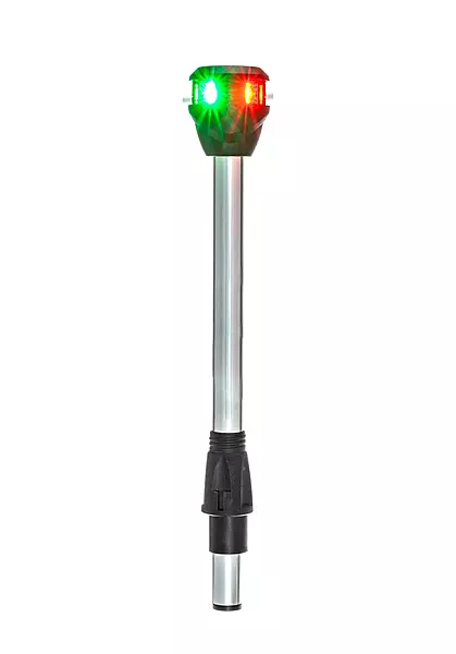 Attwood Bi-Color Lightarmor LED Navigation - Pole Light Red-Green - 10" - Boat Bi-Color Lightarmor LED Navigation