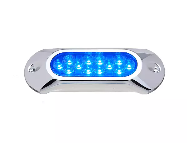 Attwood 65UW12B-7 Lightarmor Ultra-Bright 12-LED 1,650 Lumen Underwater Light, Sapphire Blue