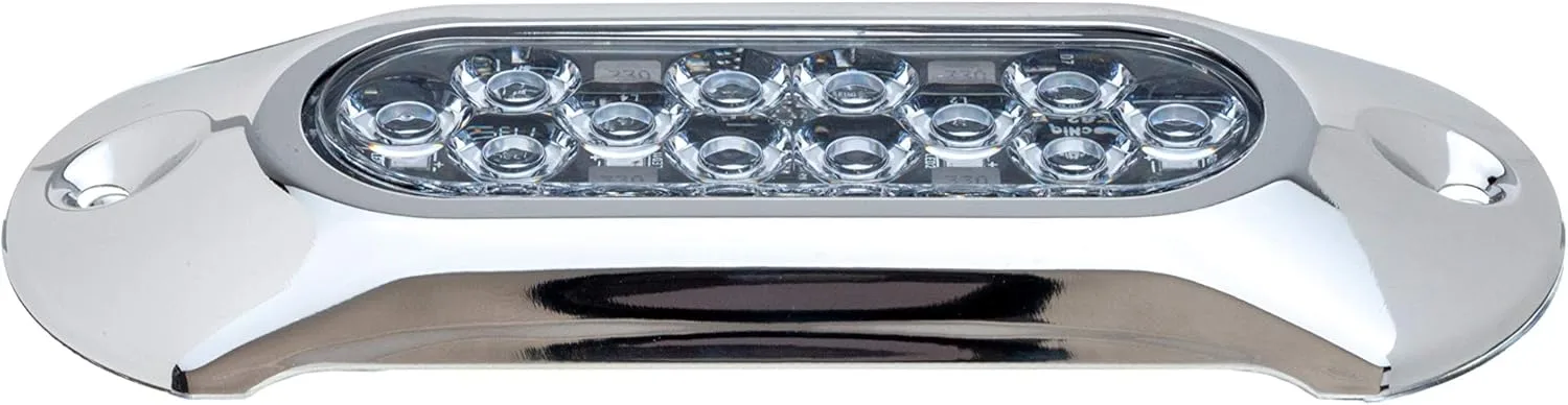 Attwood 65UW12B-7 Lightarmor Ultra-Bright 12-LED 1,650 Lumen Underwater Light, Sapphire Blue