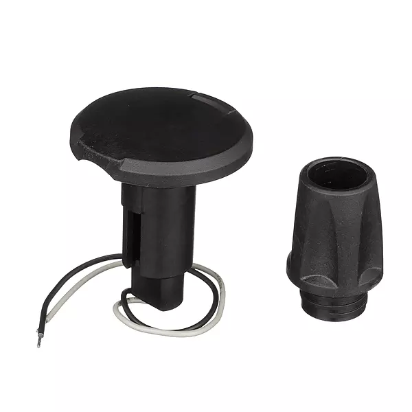 Attwood LightArmor Plug-In Base - 2 Pin - Black - Round