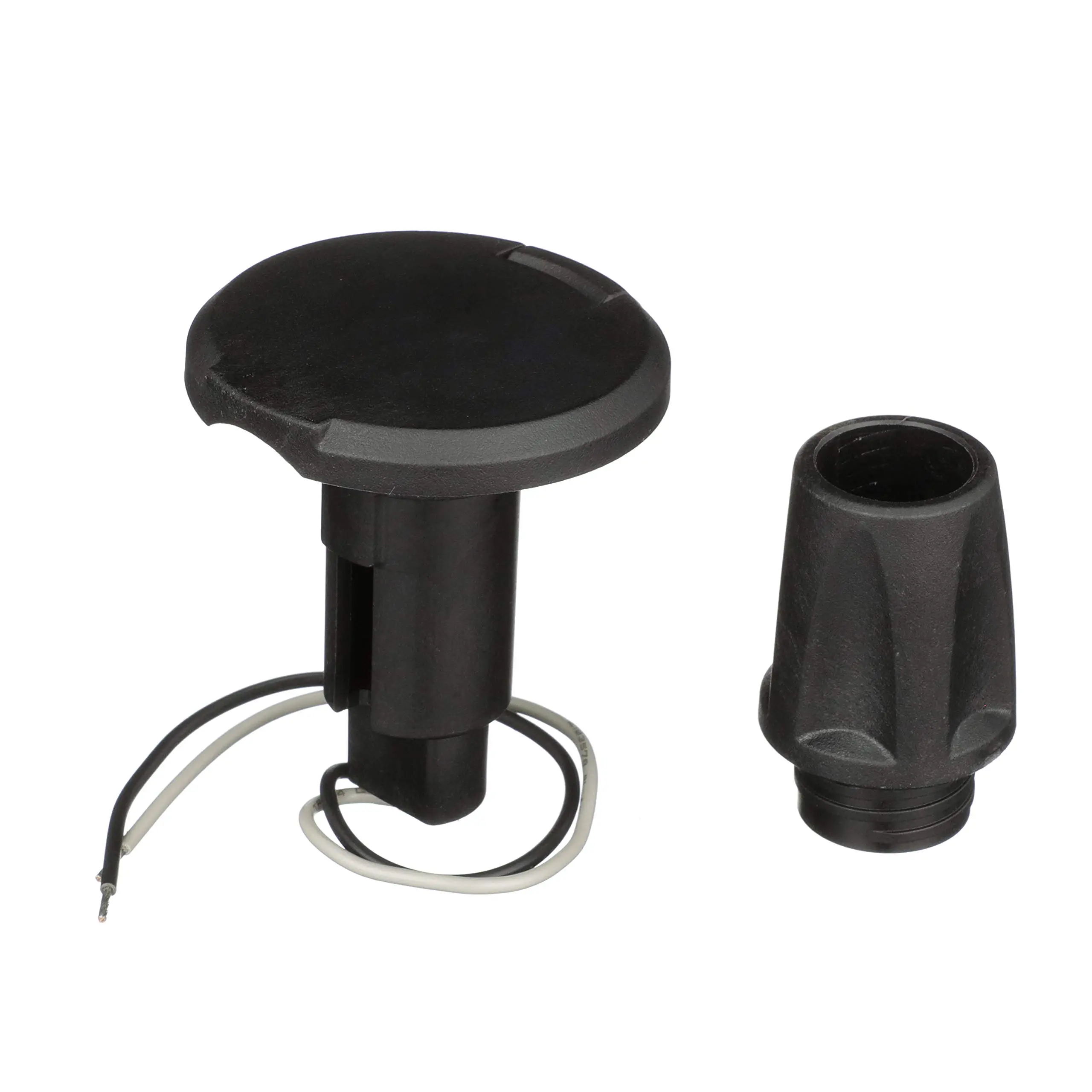 Attwood LightArmor Plug-In Base - 2 Pin - Black - Round