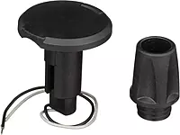 Attwood LightArmor Plug-In Base - 2 Pin - Black - Round