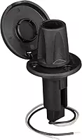 Attwood LightArmor Plug-In Base - 2 Pin - Black - Round