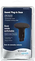Attwood LightArmor Plug-In Base - 2 Pin - Black - Round
