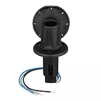 Attwood 910R3PSB-7 LightArmor™ 910R Series Round Plug-In Light Base — for All-Around Pole Light, 3-Pin, Black Stainless Cover
