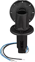 Attwood 910R3PSB-7 LightArmor™ 910R Series Round Plug-In Light Base — for All-Around Pole Light, 3-Pin, Black Stainless Cover