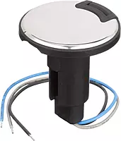 Attwood 910R3PSB-7 LightArmor™ 910R Series Round Plug-In Light Base — for All-Around Pole Light, 3-Pin, Black Stainless Cover