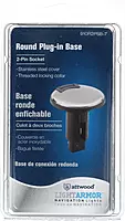 Attwood 910R2PSB-7 LightArmor™ 910R Series Round Plug-in Light Base — for All-Around Pole Light, 2-Pin