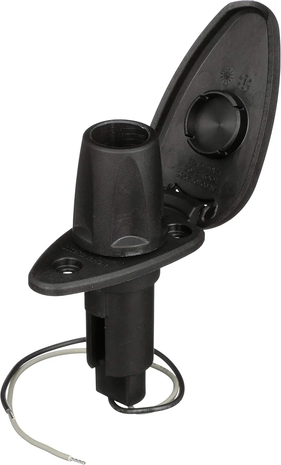 Attwood 910T2PB-7 LightArmor™ 910R Series Teardrop Plug-in Light Base — for All-Around Pole Light, 2-Pin
