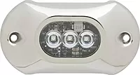 attwood 66UW03B-7 Lightarmor Ultra-Bright 3-LED HPX 1,350 Lumen Underwater Light, Sapphire Blue, 4-inch