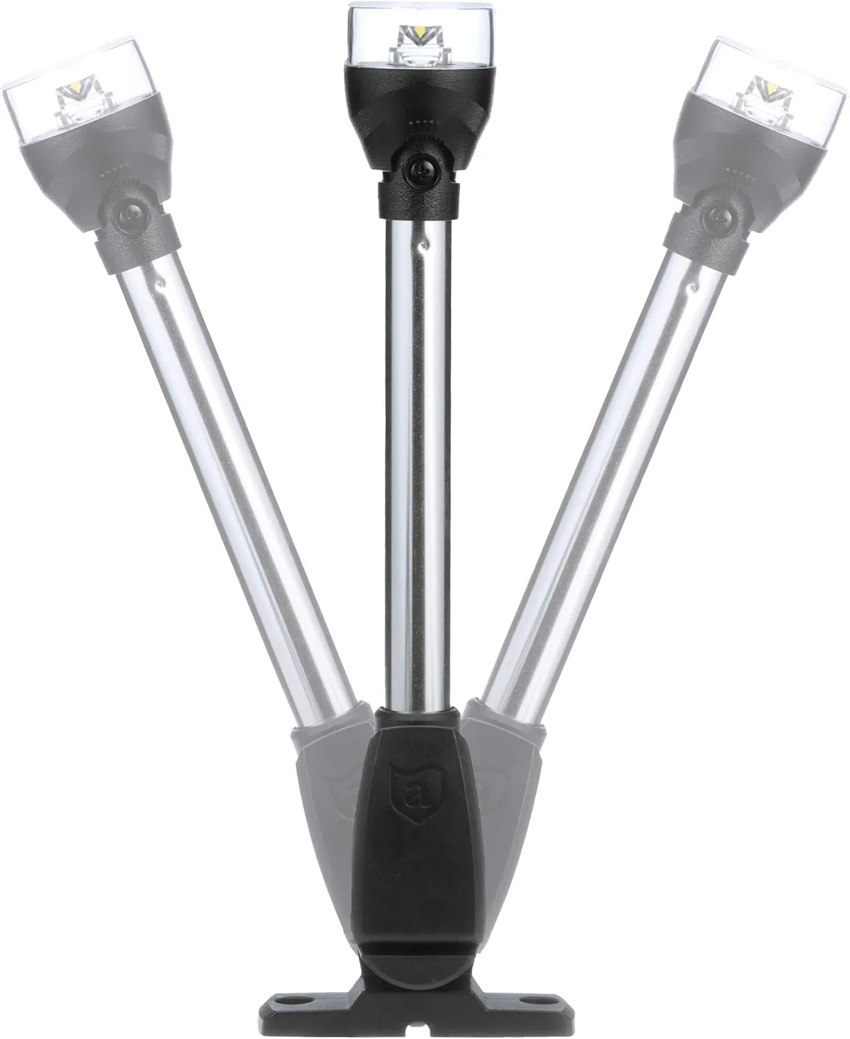 Attwood 5557-PV12A7 LightArmor All-Round LED Fold-Down Navigation Light, 12-Inch, Black Base