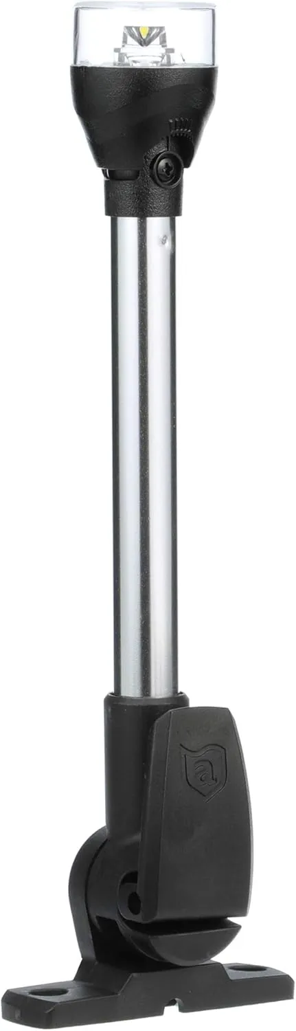 Attwood 5557-PV12A7 LightArmor All-Round LED Fold-Down Navigation Light, 12-Inch, Black Base