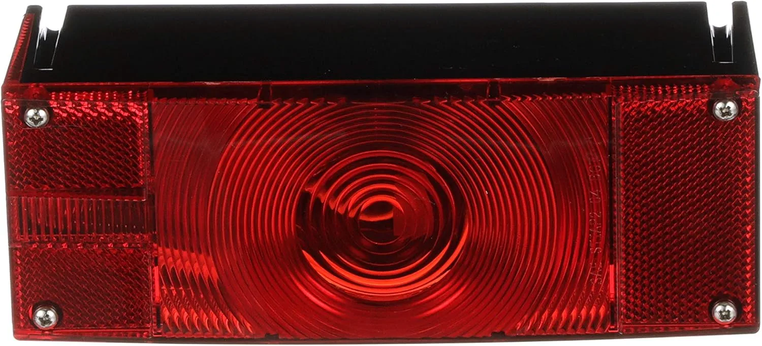 Attwood 14063-7 Low-Profile Submersible Trailer Light Kit, for Trailers Over 80 Inches Wide, 2 Lamps, Wiring Harness