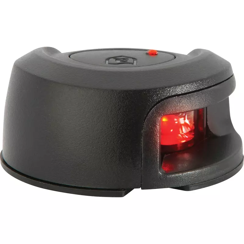 Attwood LightArmor Deck Mount Navigation Light - Black Composite - Port (red) - 2NM