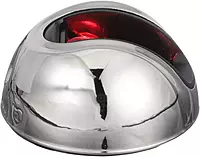 Attwood NV3012SSR-7 LightArmor 2-Mile Vertical Surface Mount Navigation Light, Red LED Lighting, Round Stainless Housing