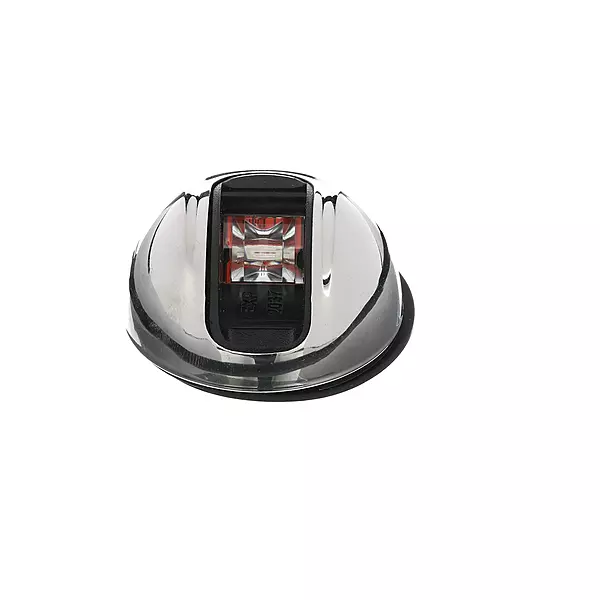 Attwood LightArmor Vertical Surface Mount Navigation Light - Oval - Port (Red) - Stainless Steel - 2NM