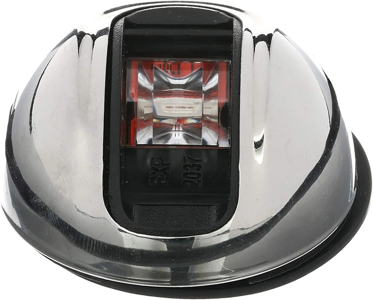 Attwood LightArmor Vertical Surface Mount Navigation Light - Oval - Port (Red) - Stainless Steel - 2NM