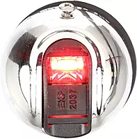 Attwood LightArmor Vertical Surface Mount Navigation Light - Oval - Port (Red) - Stainless Steel - 2NM