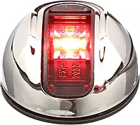 Attwood LightArmor Vertical Surface Mount Navigation Light - Oval - Port (Red) - Stainless Steel - 2NM