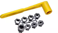Attwood 11370-7 Universal Prop Wrench Kit with Multiple Sockets 17/32" - 1-1/4"