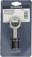 Attwood 7520A3 Snap-Handle Drain Plug, for 1-Inch-Diameter Drains, Locks in Place, Steel Handle, Rubber Plug