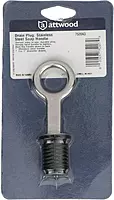 Attwood 7520A3 Snap-Handle Drain Plug, for 1-Inch-Diameter Drains, Locks in Place, Steel Handle, Rubber Plug