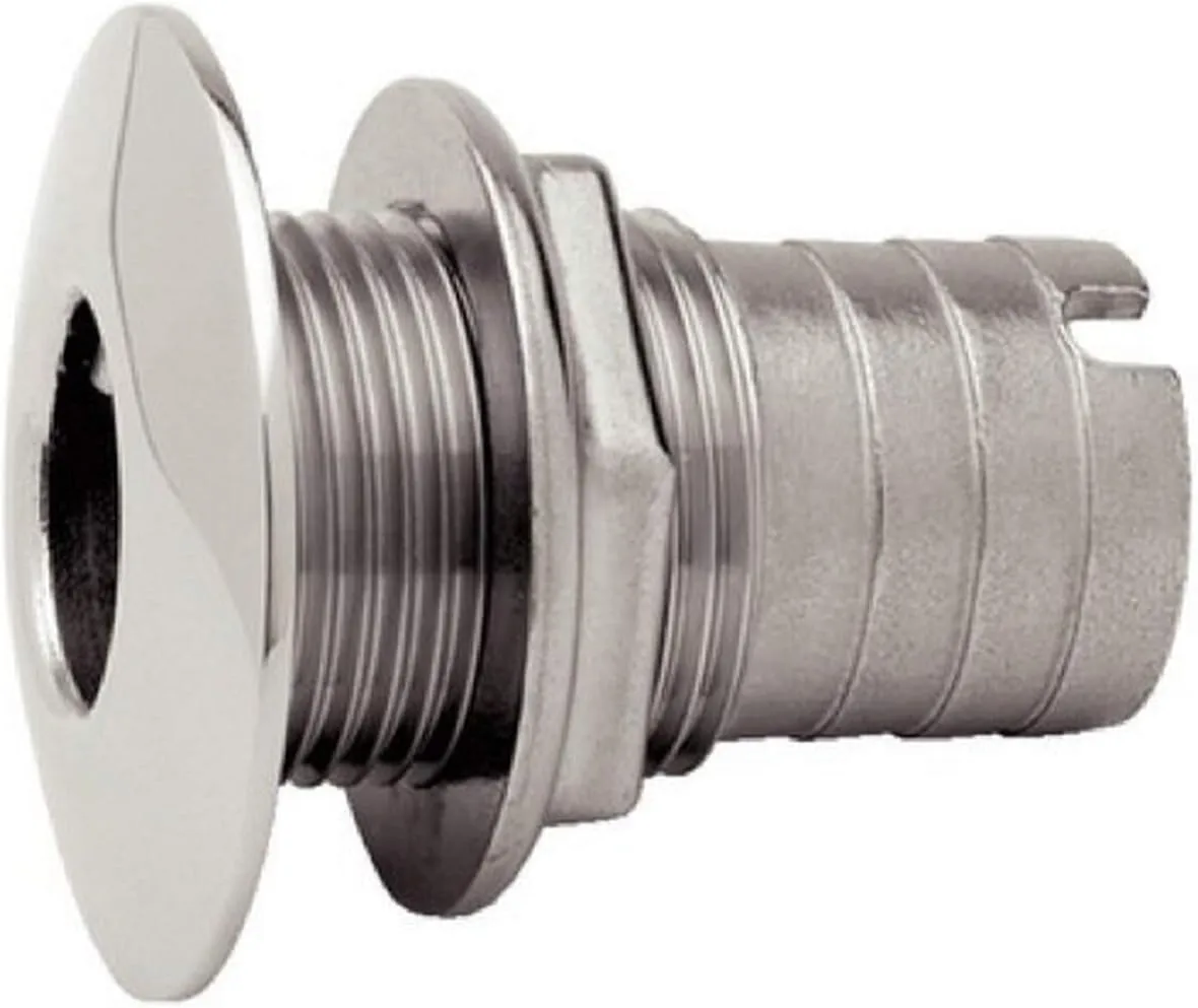 Attwood Stainless Steel Thru-Hull Short Straight Barbed