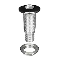 Attwood 66548-3 Stainless Steel Barbed Standard Length Straight Thru-Hull, 1-Inch