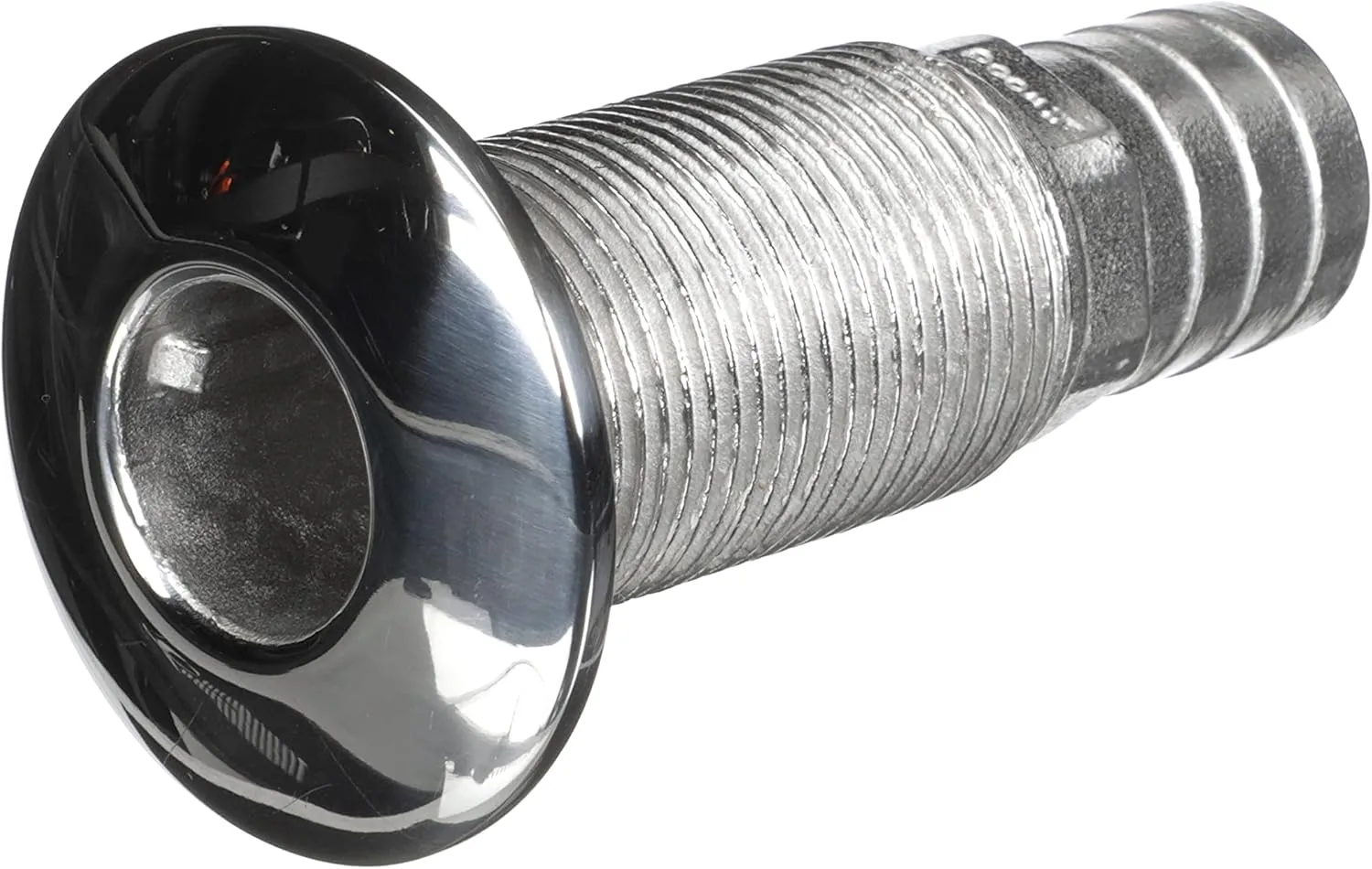 Attwood 66548-3 Stainless Steel Barbed Standard Length Straight Thru-Hull, 1-Inch