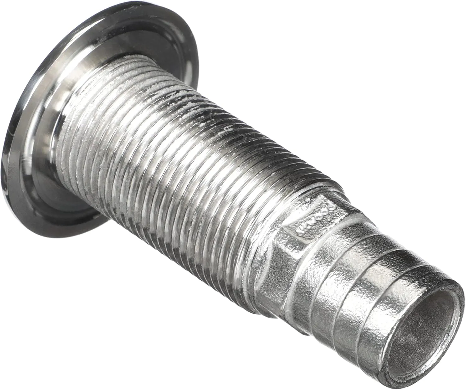 Attwood 66548-3 Stainless Steel Barbed Standard Length Straight Thru-Hull, 1-Inch