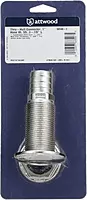Attwood 66548-3 Stainless Steel Barbed Standard Length Straight Thru-Hull, 1-Inch