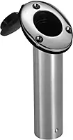 Attwood 66362-7 Stainless Steel Flush Mount Rod Holder, 2-Inch Diameter, 7 ½ Inches Long, 30-Degree Top Flange, Open Base End