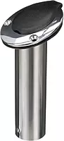 Attwood 66362-7 Stainless Steel Flush Mount Rod Holder, 2-Inch Diameter, 7 ½ Inches Long, 30-Degree Top Flange, Open Base End