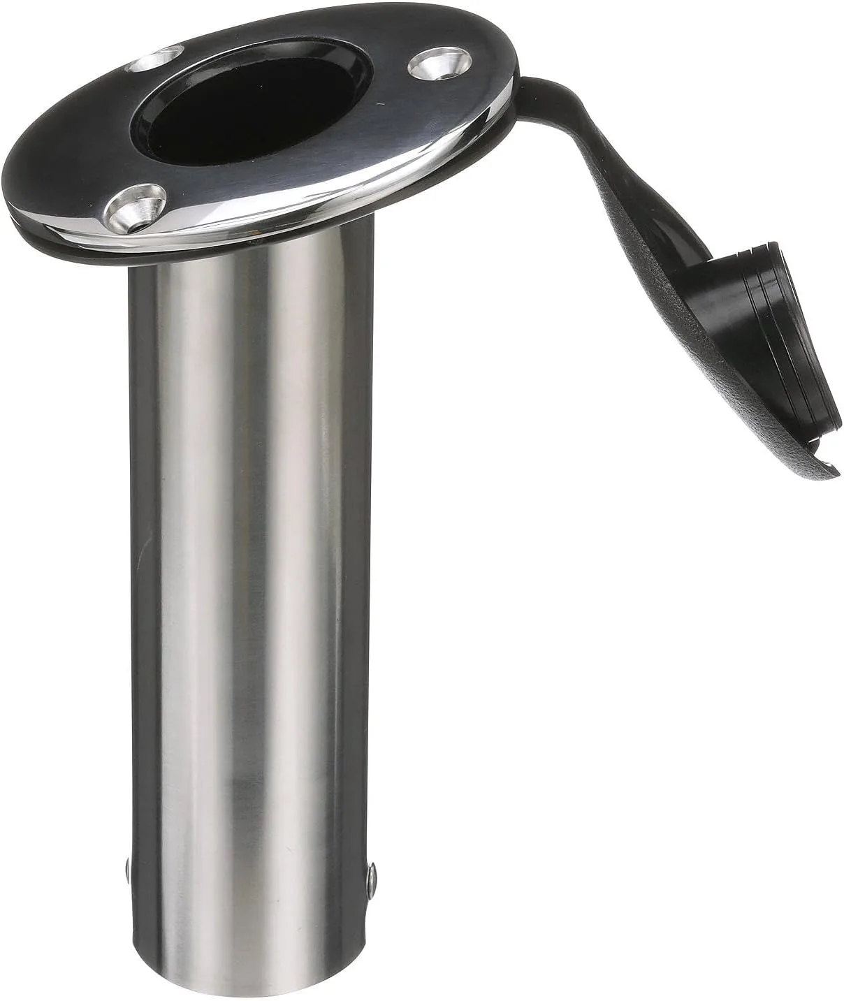 Attwood 66362-7 Stainless Steel Flush Mount Rod Holder, 2-Inch Diameter, 7 ½ Inches Long, 30-Degree Top Flange, Open Base End