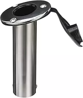 Attwood 66362-7 Stainless Steel Flush Mount Rod Holder, 2-Inch Diameter, 7 ½ Inches Long, 30-Degree Top Flange, Open Base End