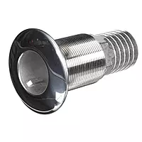Attwood 66551-3 Stainless Steel Barbed Standard Length Straight Thru-Hull, 1 1/2-Inch