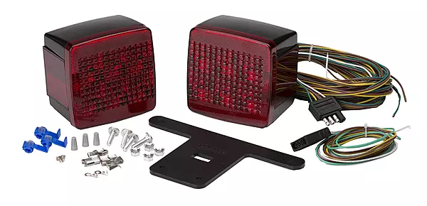 attwood 14065-7 Submersible Multi-Function LED Trailer Light Kit, Silver, One Size