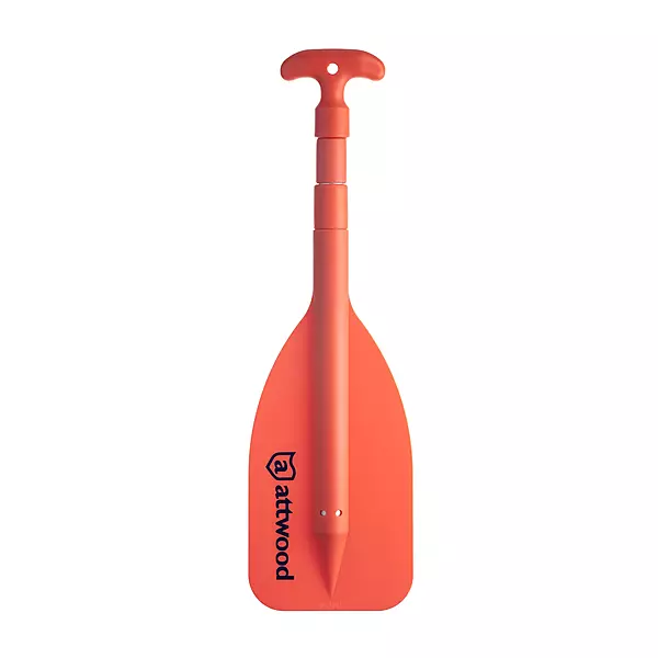 Attwood Emergency Telescoping Paddle for Boating, Orange Paddle 20 Inch to 42 Inch