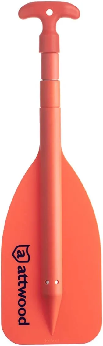 Attwood Emergency Telescoping Paddle for Boating, Orange Paddle 20 Inch to 42 Inch