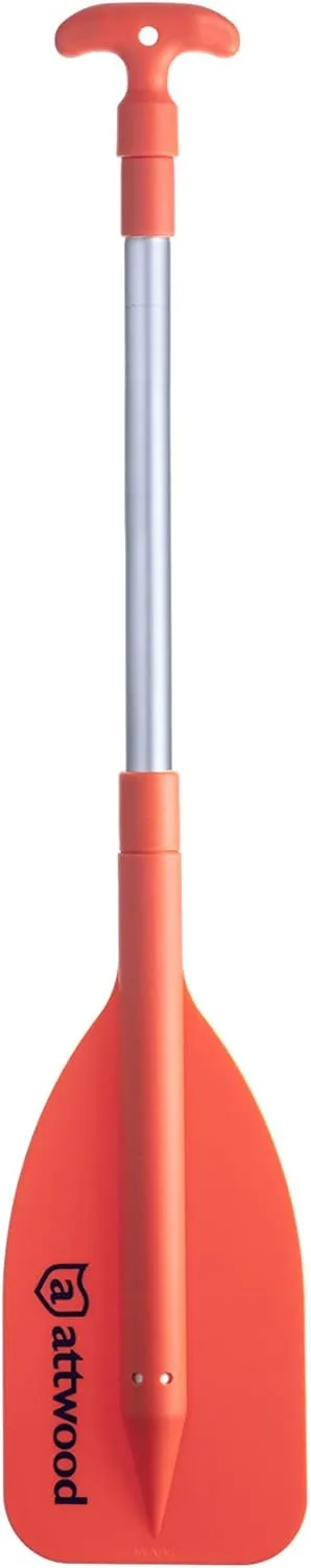 Attwood Emergency Telescoping Paddle for Boating, Orange Paddle 20 Inch to 42 Inch