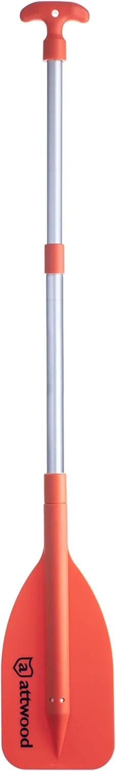 Attwood Emergency Telescoping Paddle for Boating, Orange Paddle 20 Inch to 42 Inch