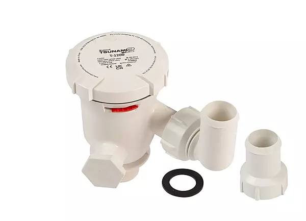 Attwood 5663-4 Tsunami Mk2 1200 GPH Aerator Pump, 12 Volt, 1" NPT Inlet, White