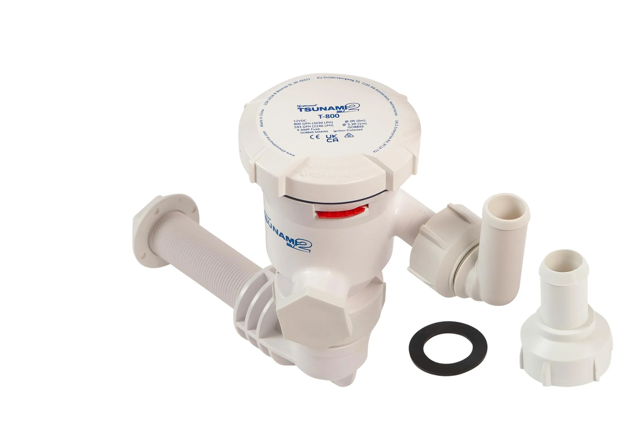 ATTWOOD Tsunami Mk2 12V Aerator for Livewells and Bait Wells