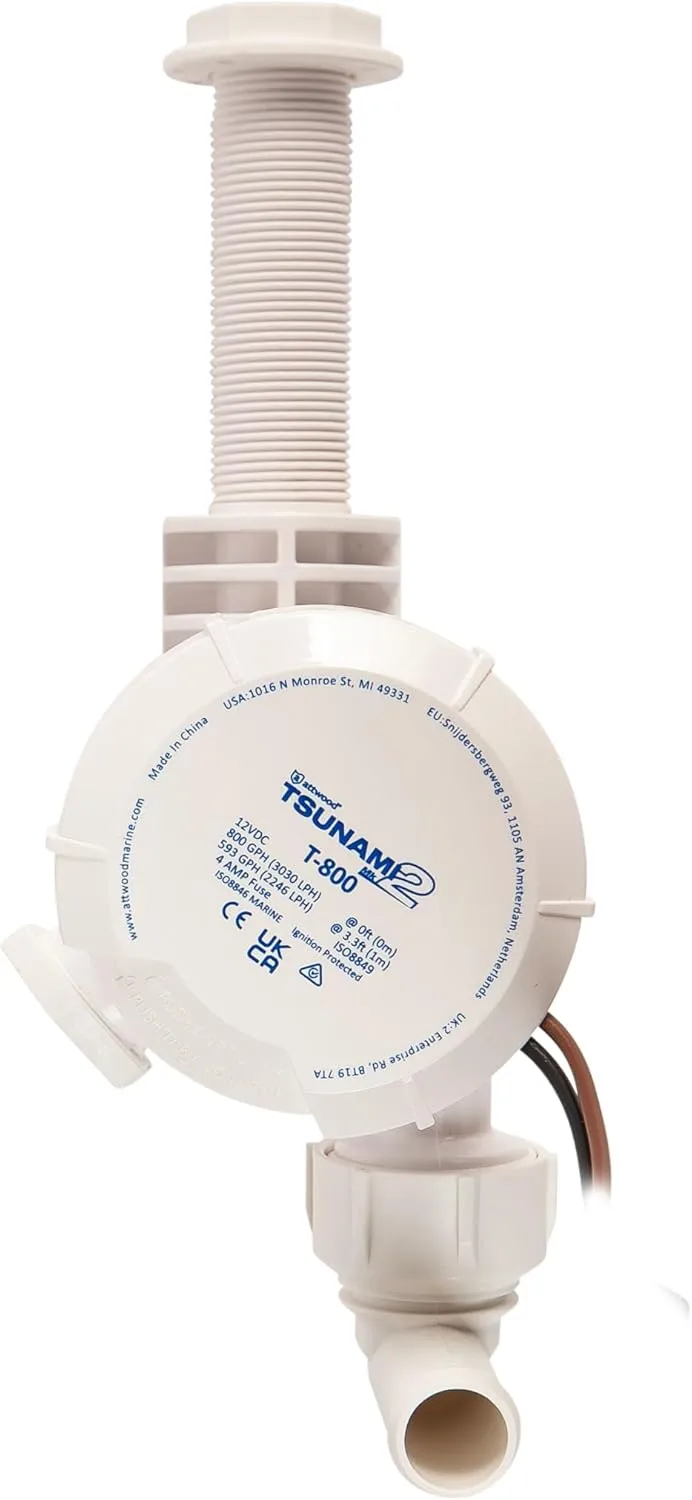 ATTWOOD Tsunami Mk2 12V Aerator for Livewells and Bait Wells