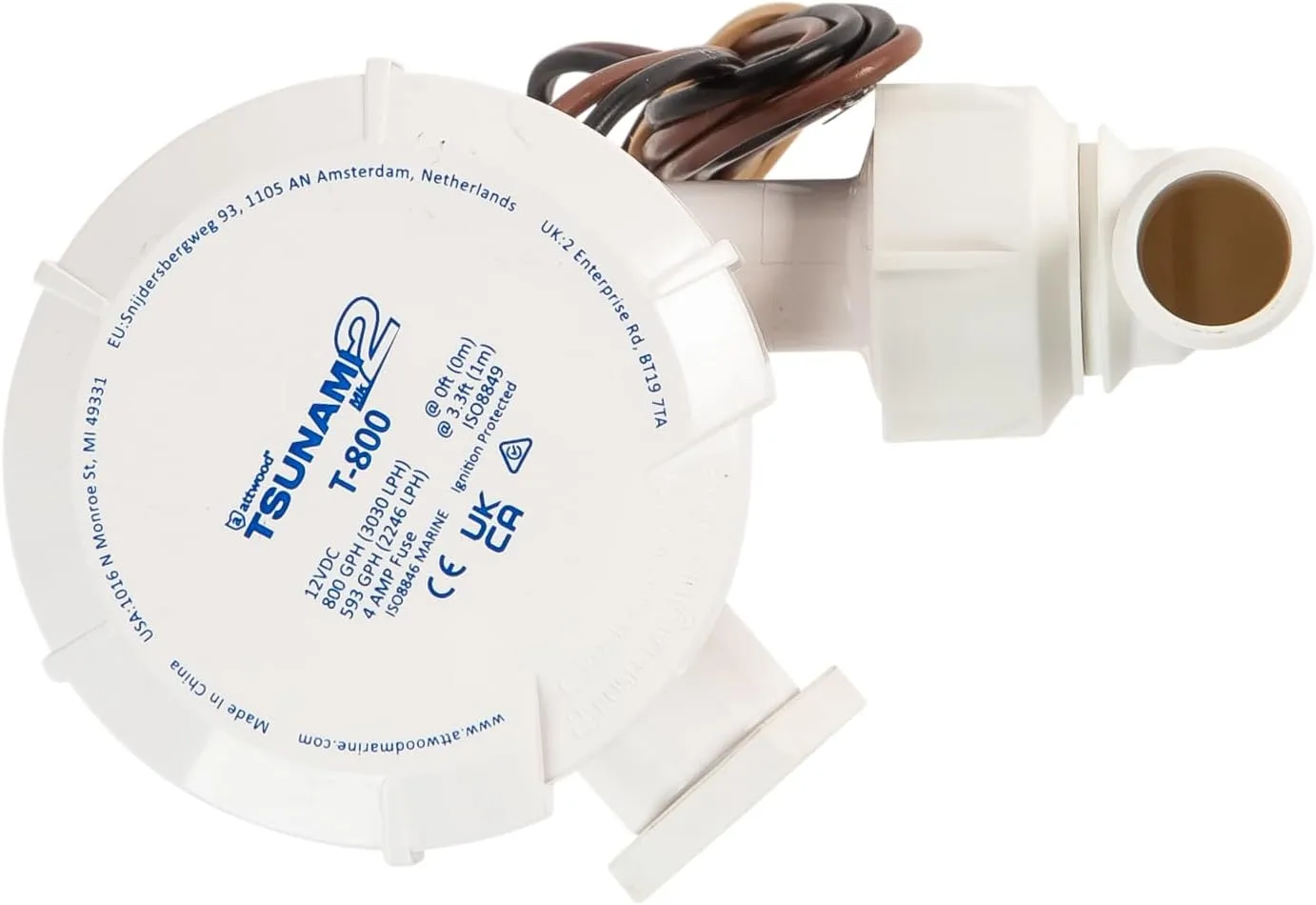 ATTWOOD Tsunami Mk2 12V Aerator for Livewells and Bait Wells