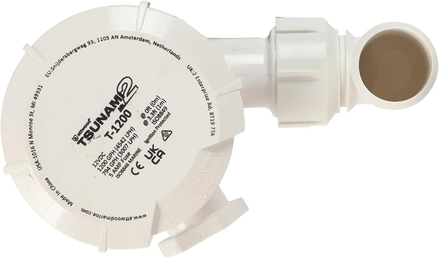 ATTWOOD Tsunami Mk2 12V Aerator for Livewells and Bait Wells